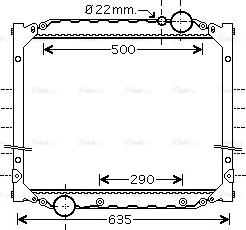 Ava Quality Cooling MN 2046 - Радиатор, охлаждение двигателя autosila-amz.com