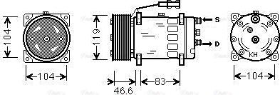 Ava Quality Cooling MNAK061 - Компрессор кондиционера autosila-amz.com