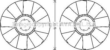 Ava Quality Cooling MNC084 - Крыльчатка вентилятора, охлаждение двигателя autosila-amz.com