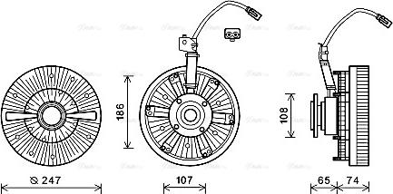 Ava Quality Cooling MNC070 - Сцепление, вентилятор радиатора autosila-amz.com