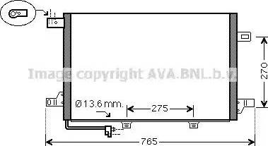 Ava Quality Cooling MS5579 - Конденсатор кондиционера autosila-amz.com