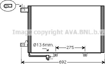 Ava Quality Cooling MS5578D - Конденсатор кондиционера autosila-amz.com