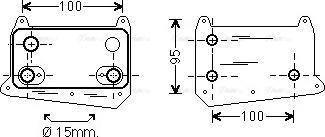 Ava Quality Cooling ms3552 - Масляный радиатор, двигательное масло autosila-amz.com