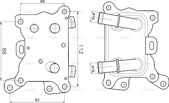 Ava Quality Cooling MS3787 - Масляный радиатор, двигательное масло autosila-amz.com