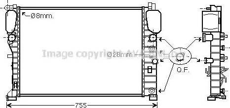 Ava Quality Cooling MS 2449 - Радиатор, охлаждение двигателя autosila-amz.com