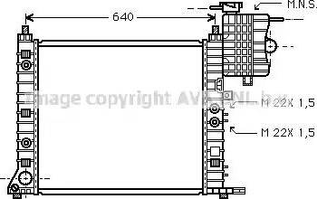 Ava Quality Cooling MS 2243 - Радиатор, охлаждение двигателя autosila-amz.com