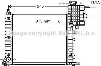 Ava Quality Cooling MS 2264 - Радиатор, охлаждение двигателя autosila-amz.com