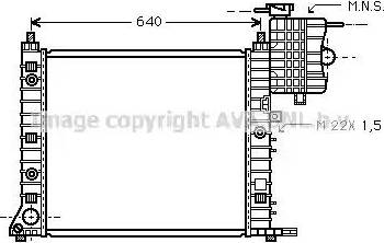 Ava Quality Cooling MS 2216 - Радиатор, охлаждение двигателя autosila-amz.com