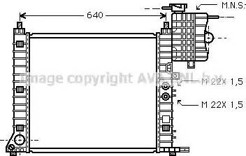 Ava Quality Cooling MS2218 - Радиатор, охлаждение двигателя autosila-amz.com