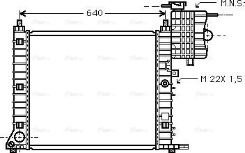 Ava Quality Cooling MS 2213 - Радиатор, охлаждение двигателя autosila-amz.com