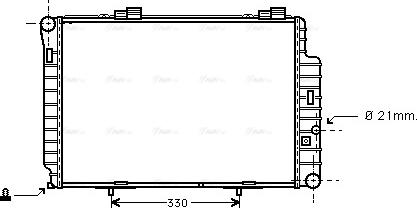 Ava Quality Cooling MSA2234 - Радиатор, охлаждение двигателя autosila-amz.com