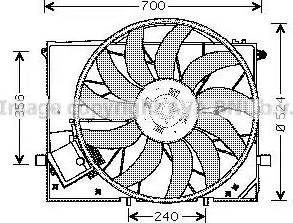 Ava Quality Cooling MS 7506 - Вентилятор, охлаждение двигателя autosila-amz.com