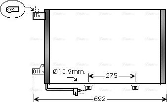 Ava Quality Cooling MSA5386 - Конденсатор кондиционера autosila-amz.com