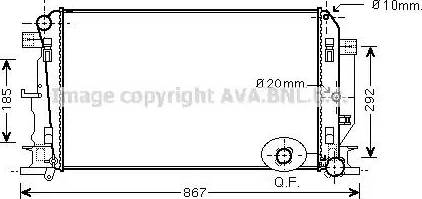 Ava Quality Cooling MSA2402 - Радиатор, охлаждение двигателя autosila-amz.com