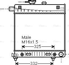 Ava Quality Cooling MSA2150 - Радиатор охлаждения Mercedes C180 (W202) autosila-amz.com