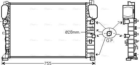 Ava Quality Cooling MSA2394 - Радиатор, охлаждение двигателя autosila-amz.com