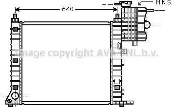 Ava Quality Cooling MSA2349 - Радиатор, охлаждение двигателя autosila-amz.com