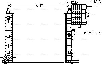 Ava Quality Cooling MSA2216 - Радиатор, охлаждение двигателя autosila-amz.com