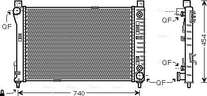 Ava Quality Cooling MSA2286 - Радиатор, охлаждение двигателя autosila-amz.com