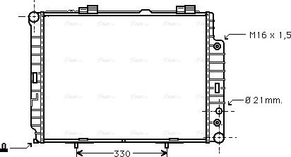 Ava Quality Cooling MSA2283 - Радиатор, охлаждение двигателя autosila-amz.com