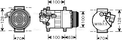 Ava Quality Cooling MS K404 - Компрессор кондиционера autosila-amz.com