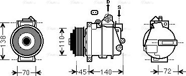 Ava Quality Cooling MSAK568 - Компрессор кондиционера autosila-amz.com