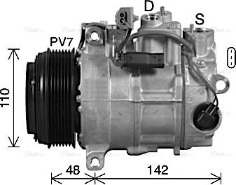 Ava Quality Cooling MSAK746 - Компрессор кондиционера autosila-amz.com