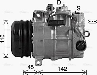 Ava Quality Cooling MSAK742 - Компрессор кондиционера autosila-amz.com