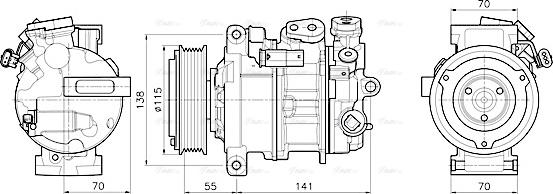 Ava Quality Cooling MSAK786 - Компрессор кондиционера autosila-amz.com