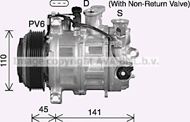 Ava Quality Cooling MSK773 - Компрессор кондиционера autosila-amz.com