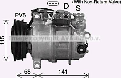 Ava Quality Cooling MSK772 - Компрессор кондиционера autosila-amz.com