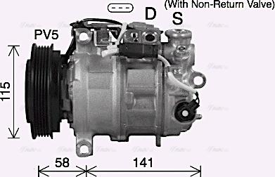 Ava Quality Cooling MSAK772 - Компрессор кондиционера autosila-amz.com