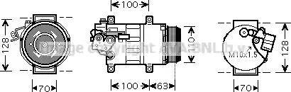 Ava Quality Cooling MS K434 - Компрессор кондиционера autosila-amz.com