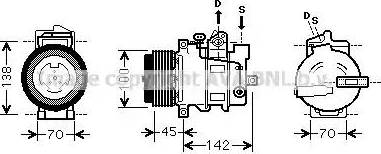 Ava Quality Cooling MS K430 - Компрессор кондиционера autosila-amz.com