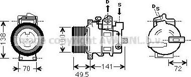 Ava Quality Cooling MS K476 - Компрессор кондиционера autosila-amz.com