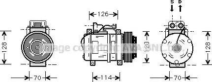 Ava Quality Cooling MS K274 - Компрессор кондиционера autosila-amz.com