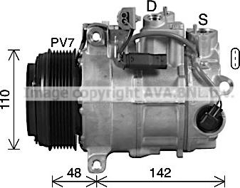 Ava Quality Cooling MSK746 - Компрессор кондиционера autosila-amz.com