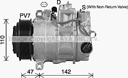 Ava Quality Cooling MSK748 - Компрессор кондиционера autosila-amz.com