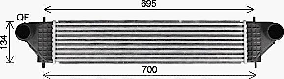 Ava Quality Cooling MT4277 - Интеркулер, теплообменник турбины autosila-amz.com