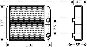 Ava Quality Cooling MT 6186 - Теплообменник, отопление салона autosila-amz.com