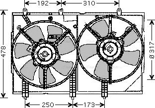 Ava Quality Cooling MT 7523 - Вентилятор, охлаждение двигателя autosila-amz.com