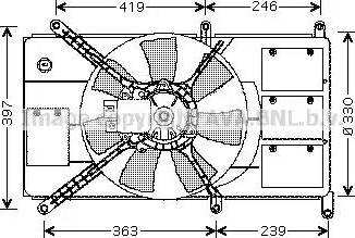 Ava Quality Cooling MT 7522 - Вентилятор, охлаждение двигателя autosila-amz.com