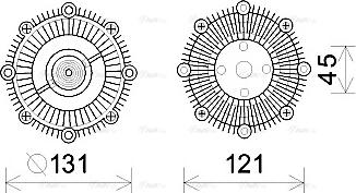 Ava Quality Cooling MT C223 - Сцепление, вентилятор радиатора autosila-amz.com