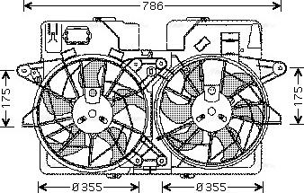 Ava Quality Cooling MZ7532 - Вентилятор, охлаждение двигателя autosila-amz.com