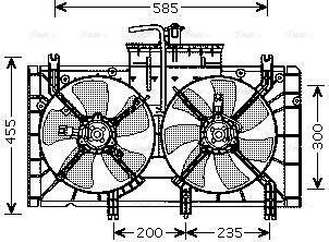 Ava Quality Cooling mz7537 - Вентилятор, охлаждение двигателя autosila-amz.com