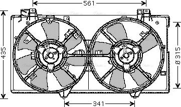 Ava Quality Cooling MZ 7528 - Вентилятор, охлаждение двигателя autosila-amz.com