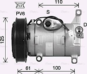 Ava Quality Cooling MZAK300 - Компрессор кондиционера autosila-amz.com