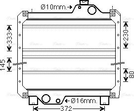 Ava Quality Cooling NH2030 - Радиатор, охлаждение двигателя autosila-amz.com