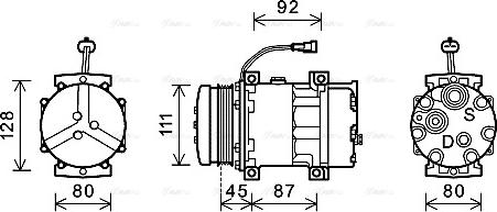 Ava Quality Cooling NHAK008 - Компрессор кондиционера autosila-amz.com