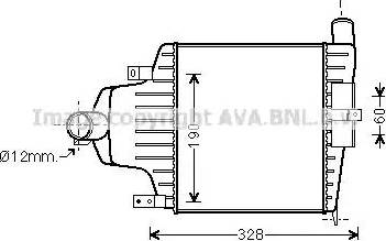 Ava Quality Cooling OLA4415 - Интеркулер, теплообменник турбины autosila-amz.com